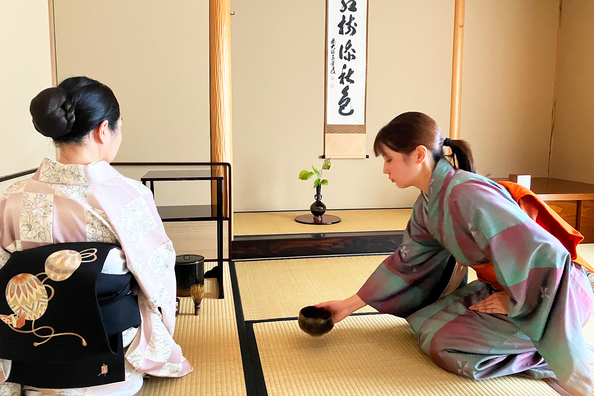 札幌での茶道教室の様子
